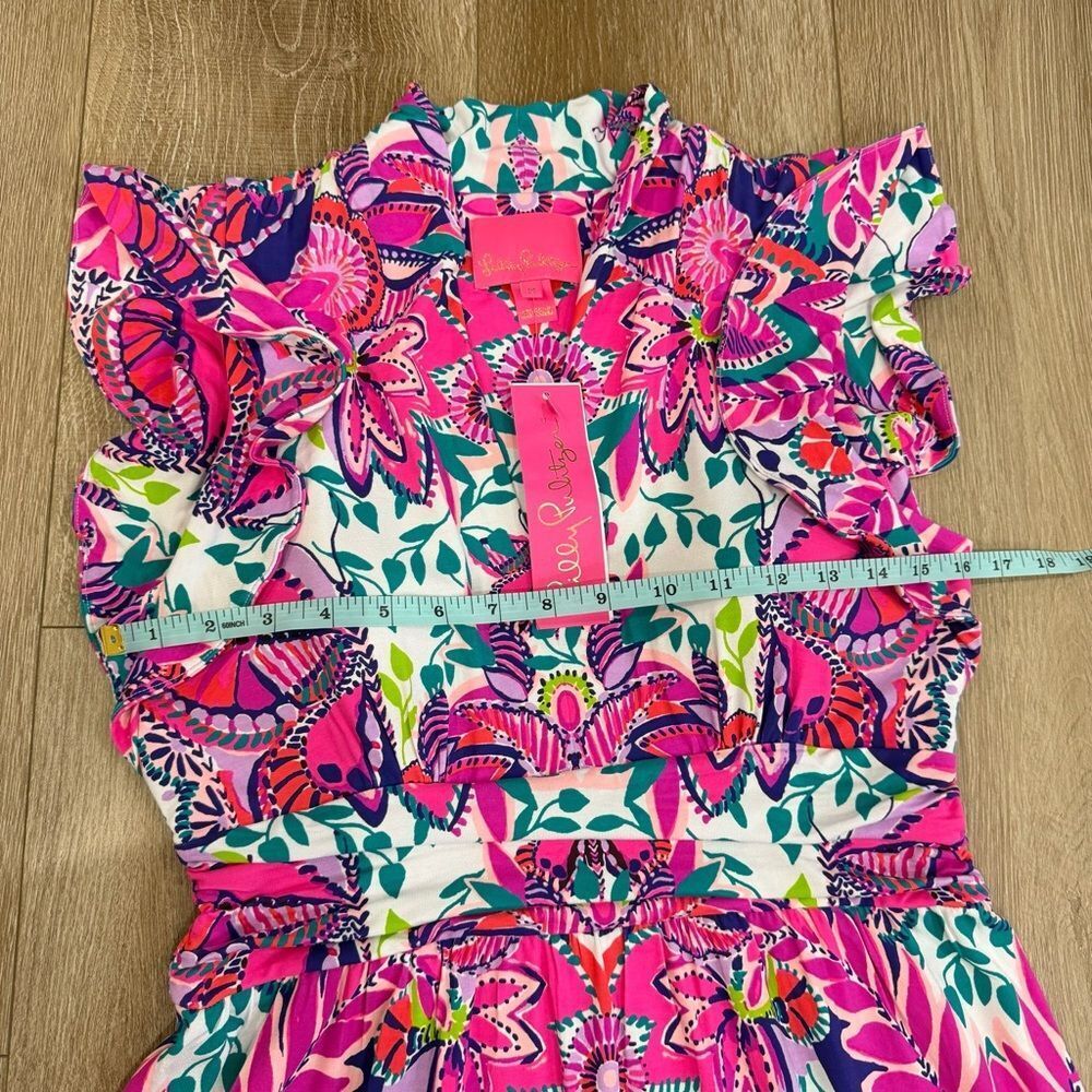 NWT Lilly Pulitzer Adriann Flutter Sleeve Maxi Dress Size Medium - Picture 9 of 15